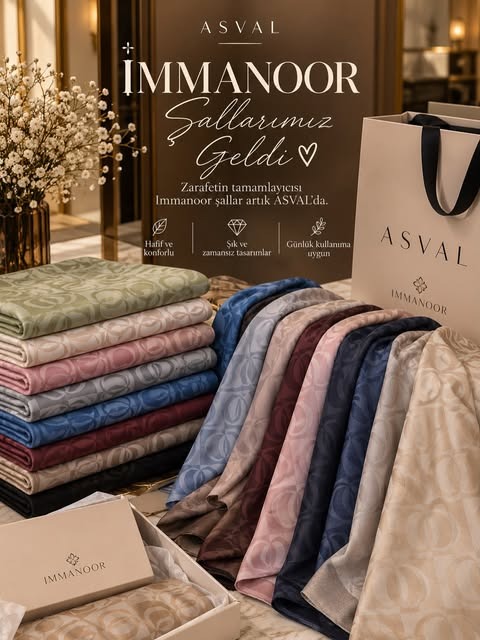 ASVAL DELUXE İmmanoor şal koleksiyonu